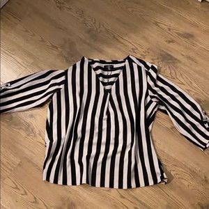 Black and White Stripe Blouse